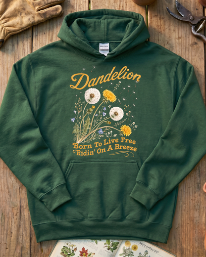 Vintage Dandelion Flower Hoodie