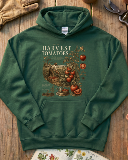 Harvest Tomatoes Vintage Garden Hoodie