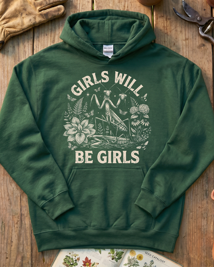 Girls Will Be Girls Praying Mantis Hoodie