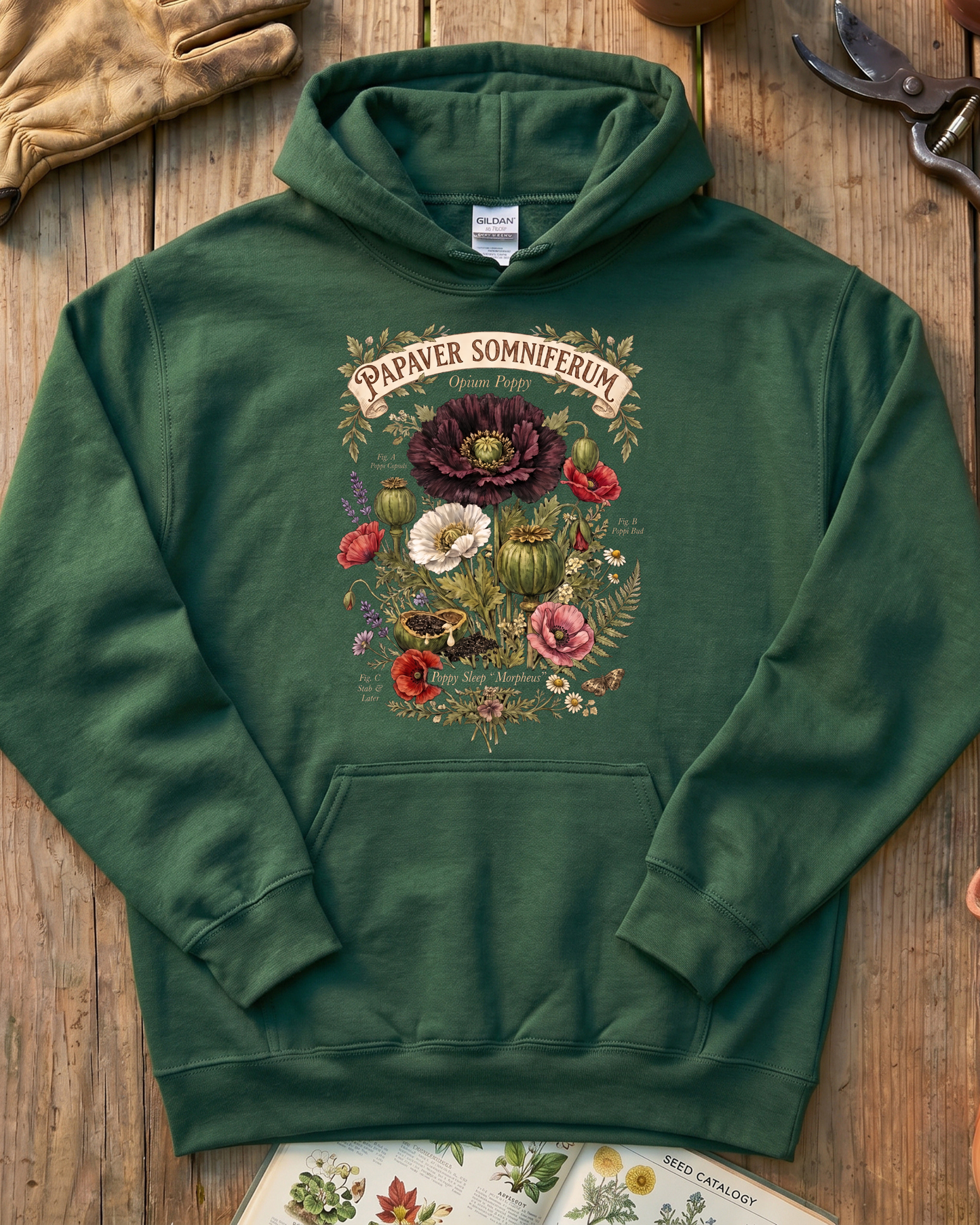 Papaver Somniferum Opium Poppy Hoodie