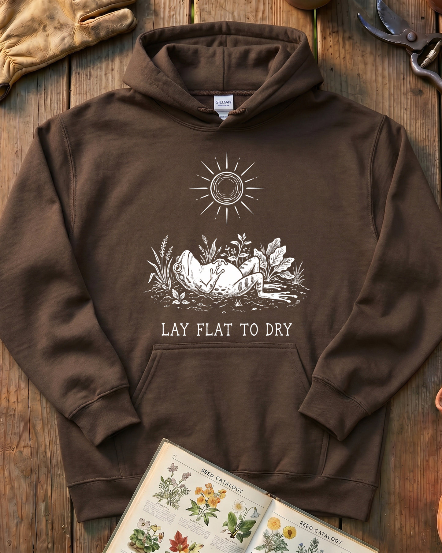 Funny Frog Garden Hoodie