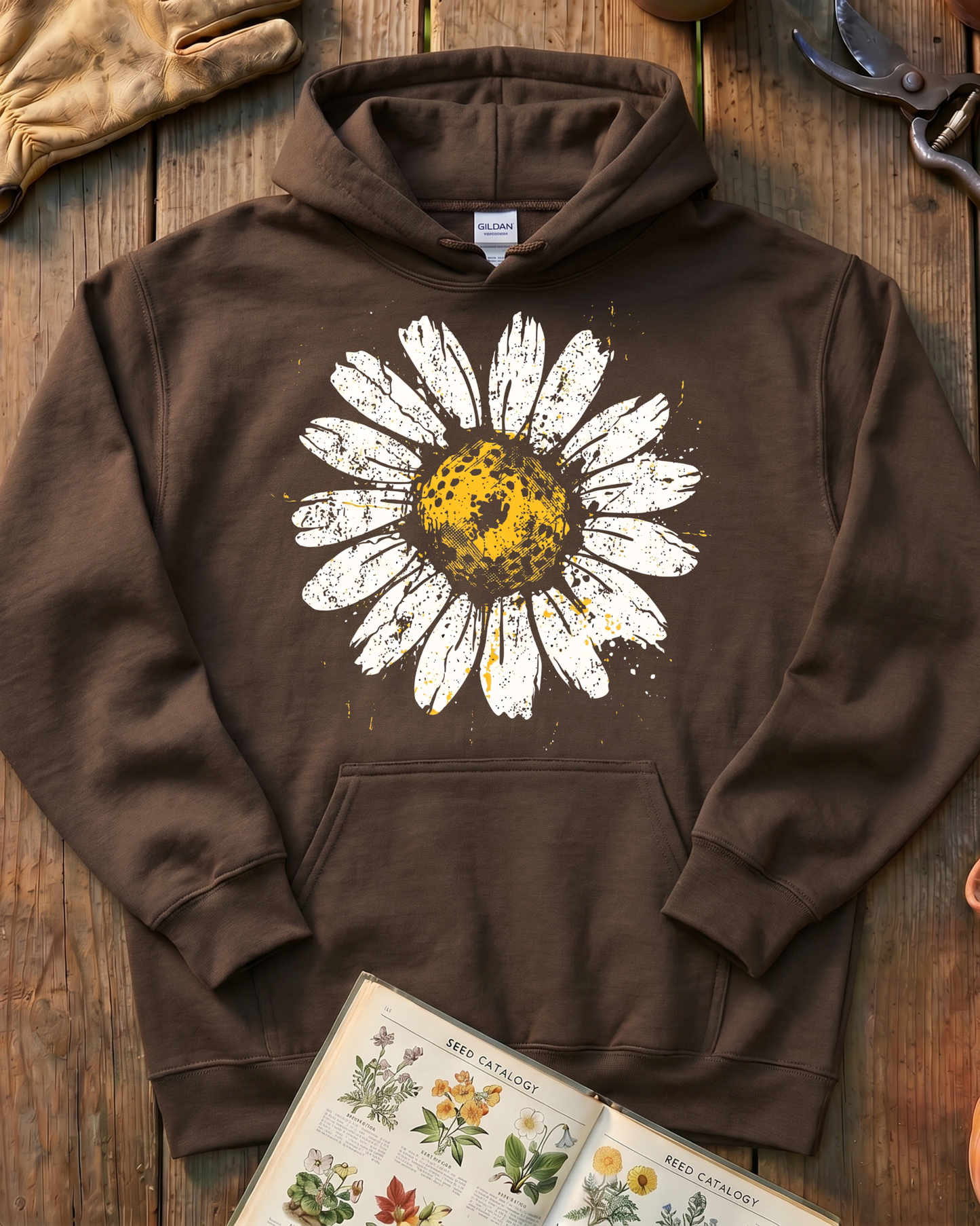 Graphic Daisy Garden Bloom Hoodie