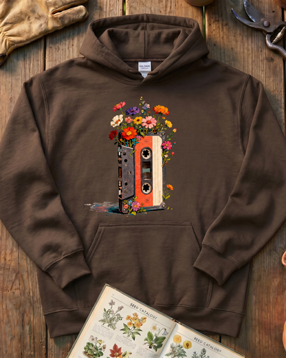 Vintage Cassette Tape Wildflower Hoodie