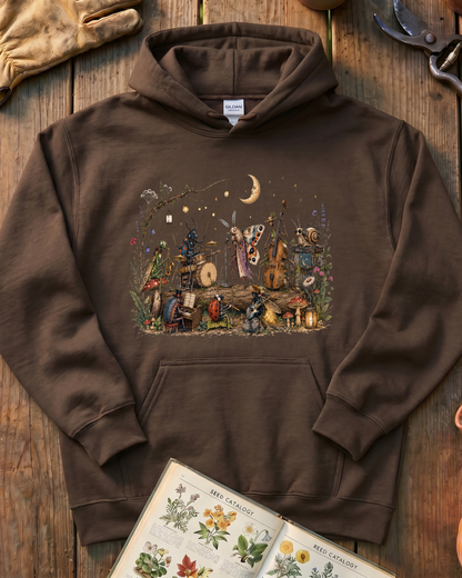 Moonlit Garden Insect Orchestra Hoodie