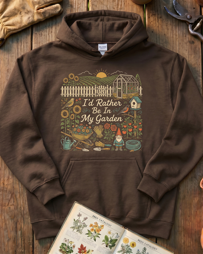 I’d Rather Be In My Garden Garden Gnome Hoodie