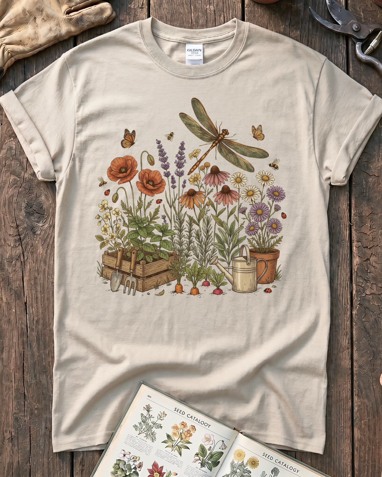 Dragonfly Wildflowers T‑Shirt