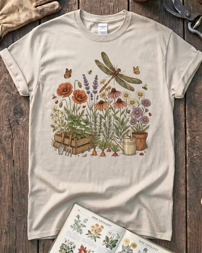 Dragonfly Wildflowers T‑Shirt