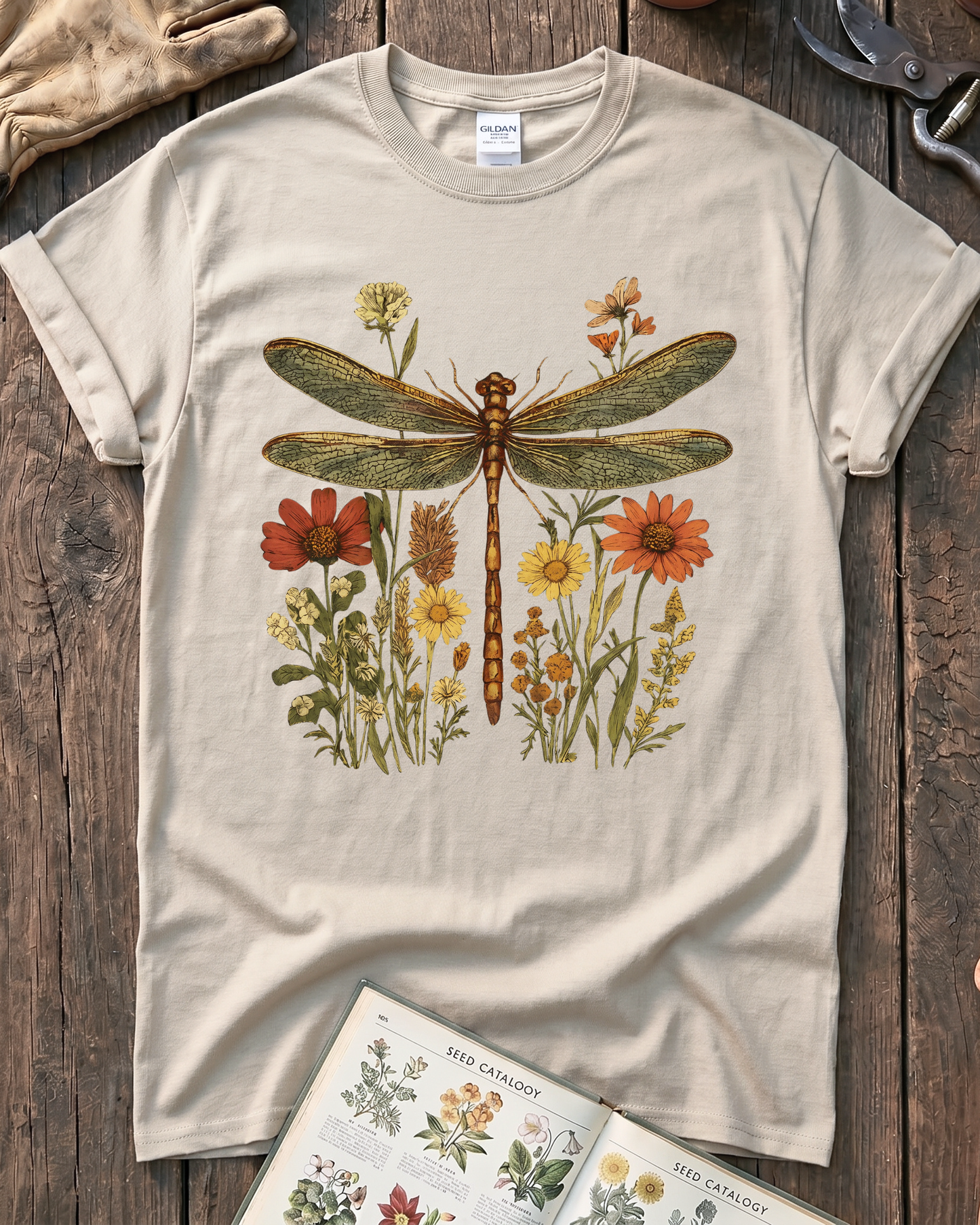 Dragonfly Wildflowers T‑Shirt