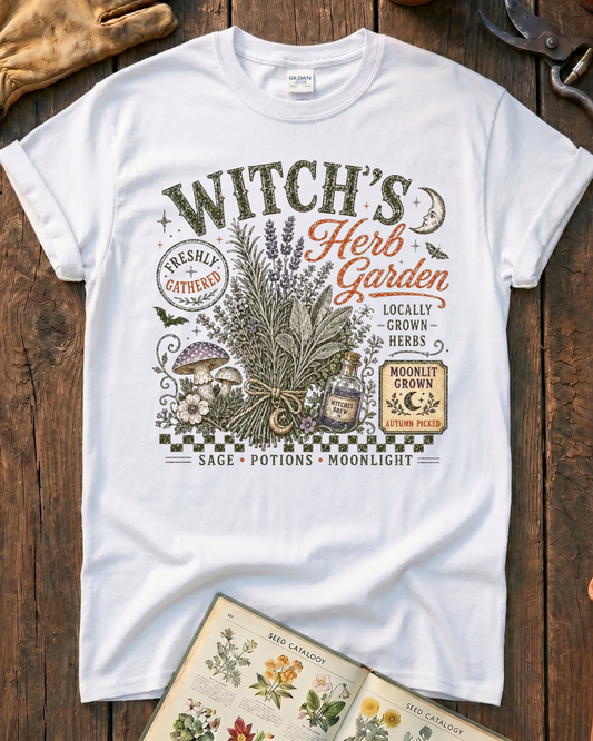Moonlit Witch Herb Garden T-Shirt