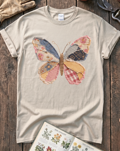 Patchwork Butterfly T‑Shirt