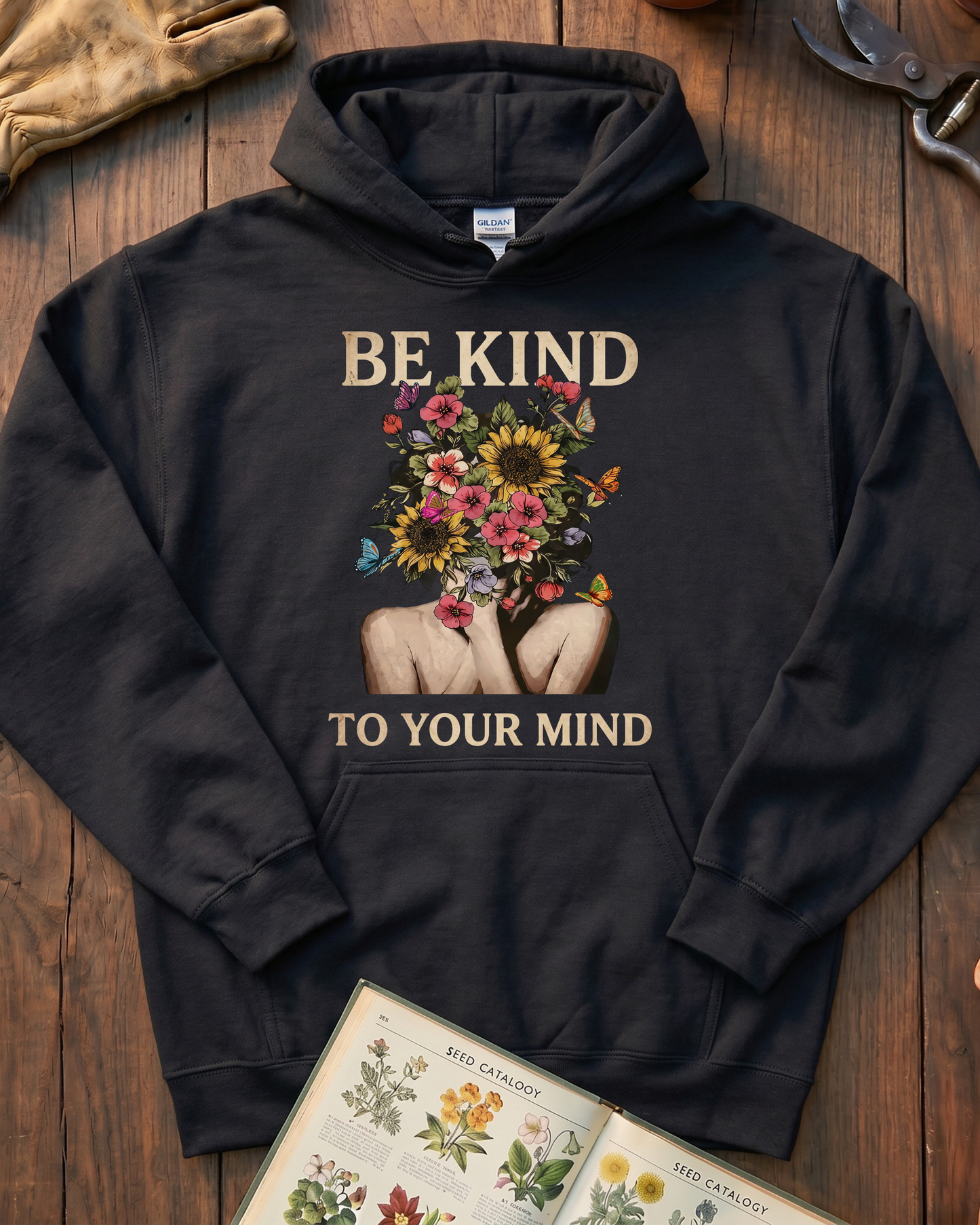 Be Kind To Your Mind Floral Hoodie