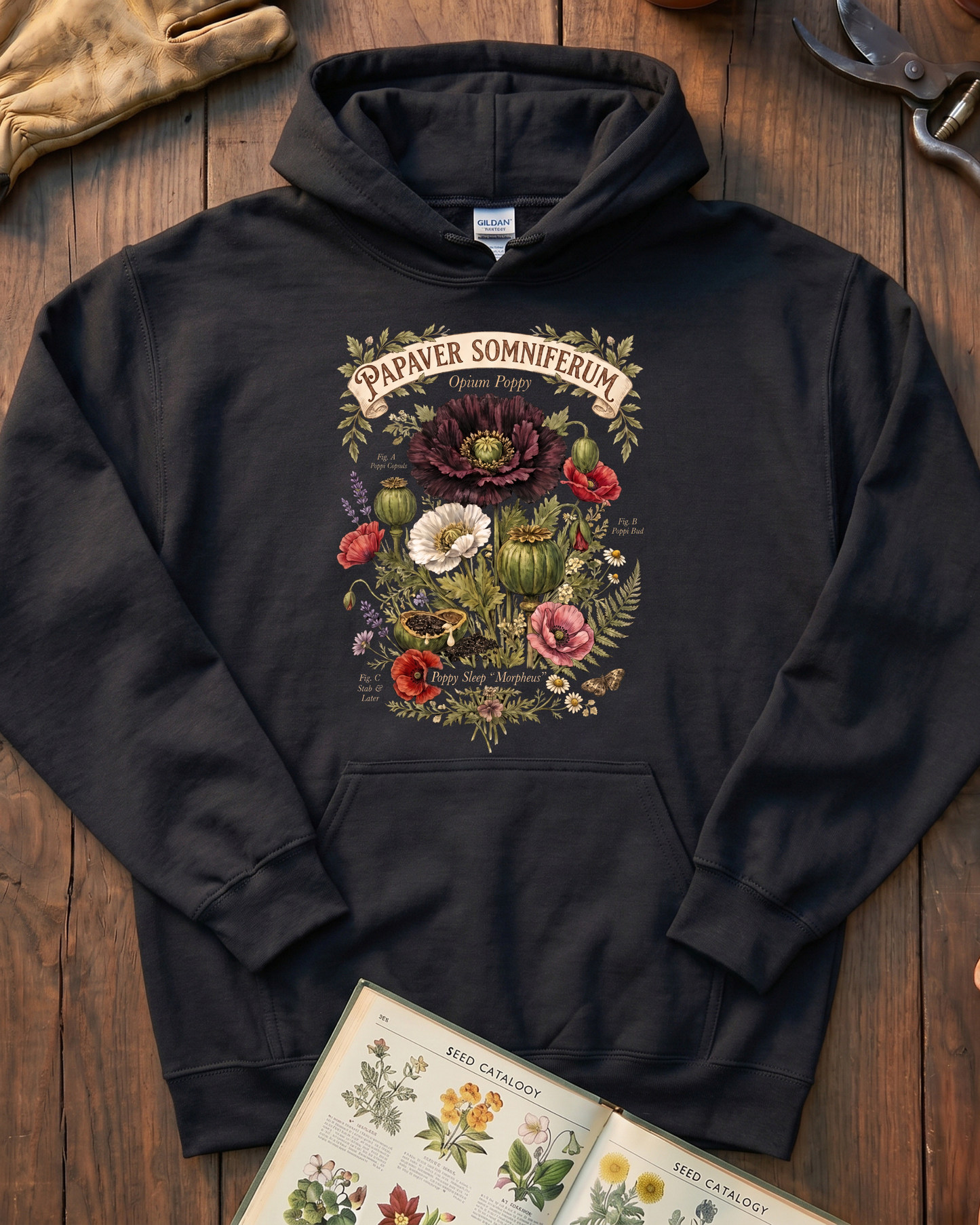 Papaver Somniferum Opium Poppy Hoodie