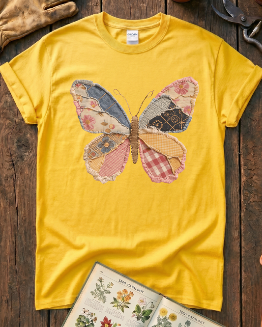 Patchwork Butterfly T‑Shirt
