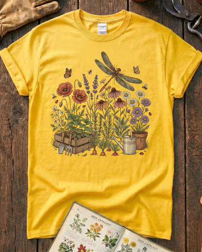 Dragonfly Wildflowers T‑Shirt