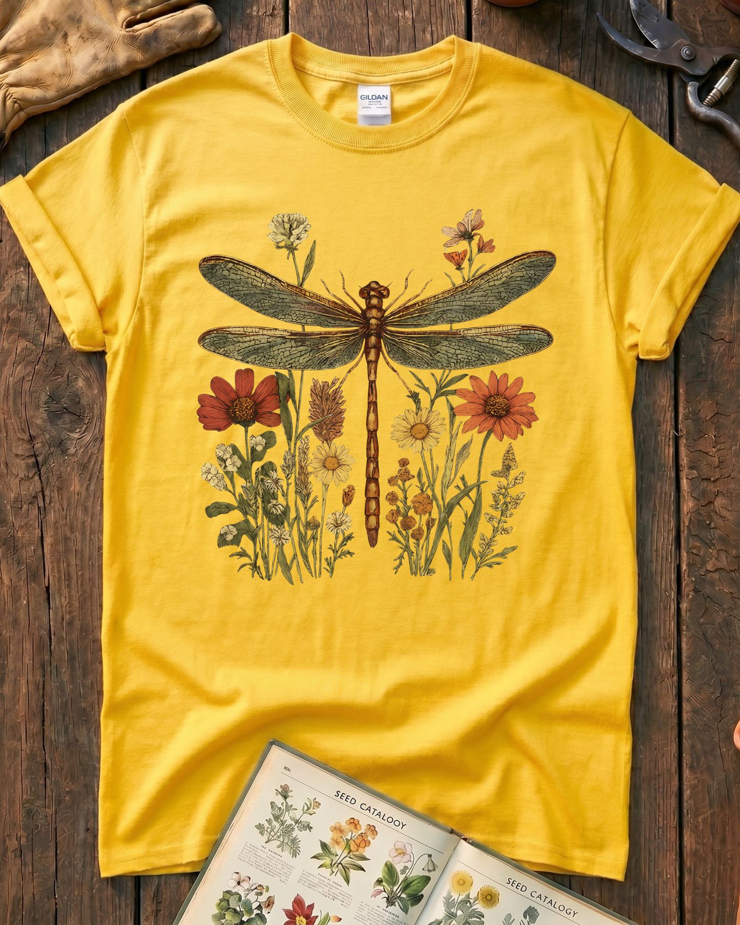 Dragonfly Wildflowers T‑Shirt
