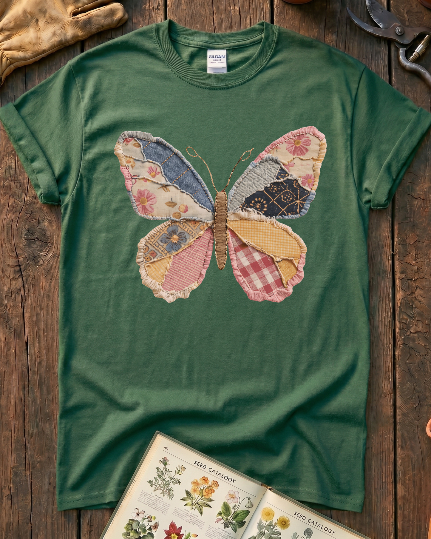Patchwork Butterfly T‑Shirt