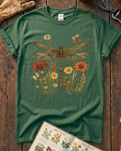 Dragonfly Wildflowers T‑Shirt