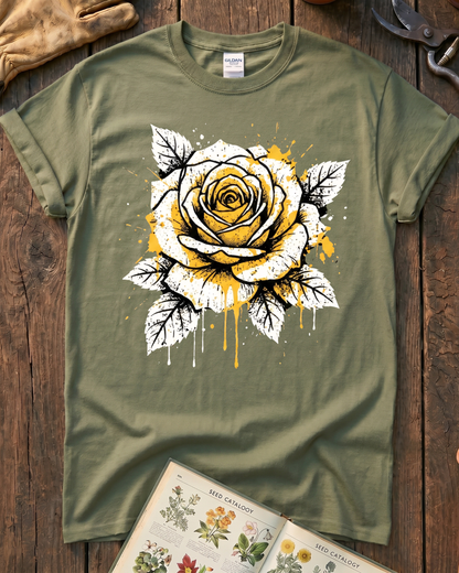Yellow Ink Rose Garden T-Shirt