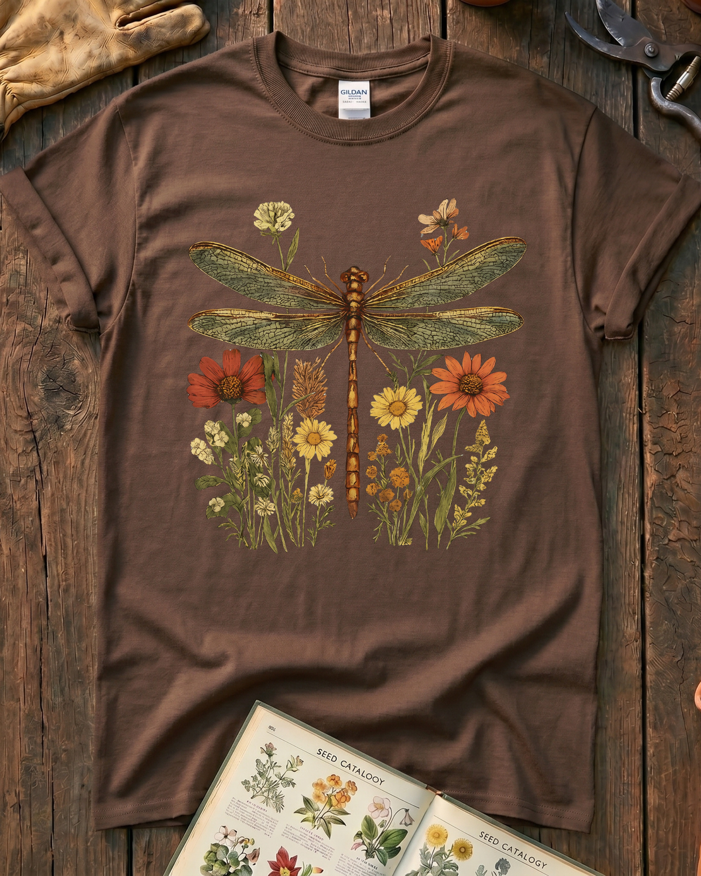 Dragonfly Wildflowers T‑Shirt