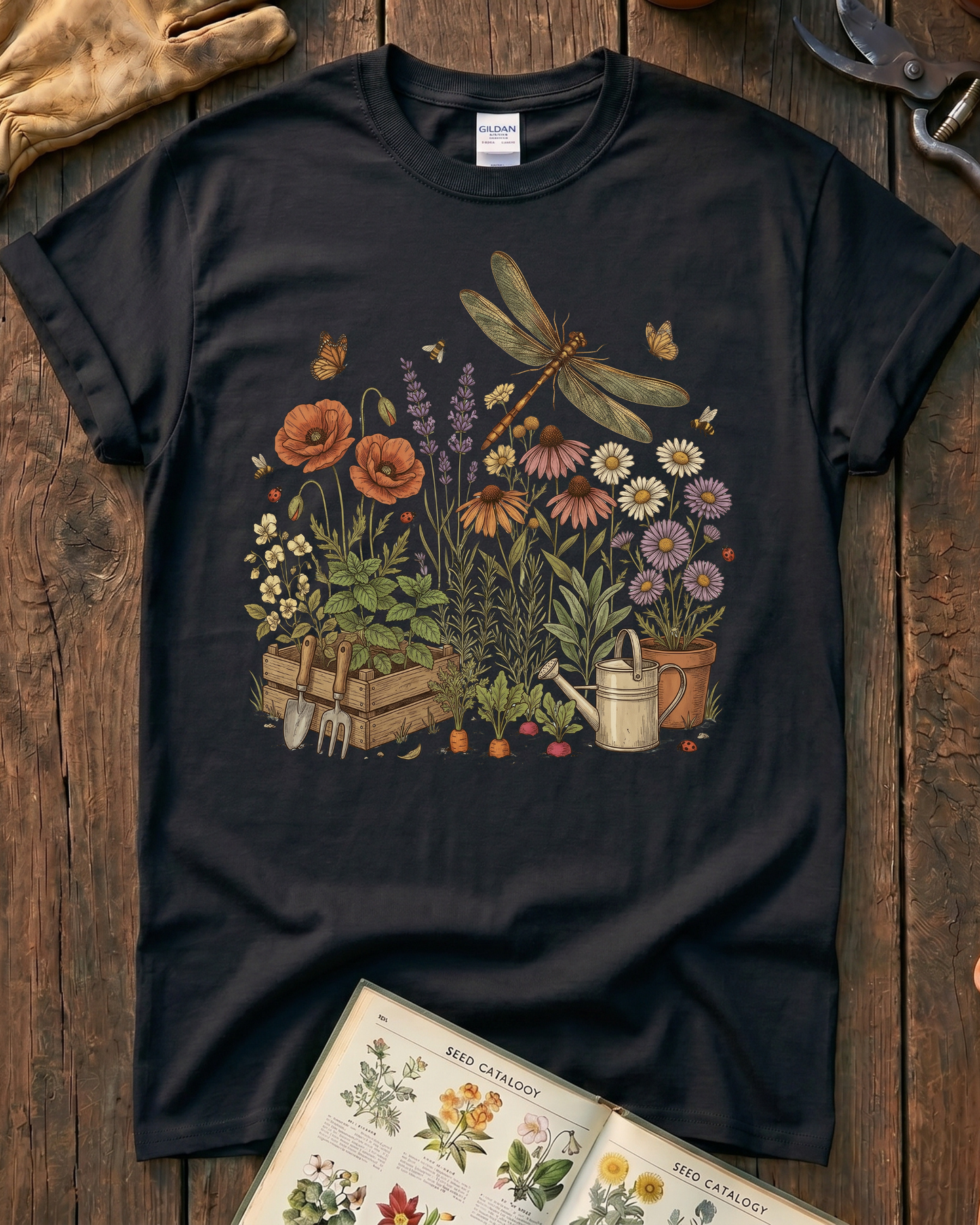 Dragonfly Wildflowers T‑Shirt