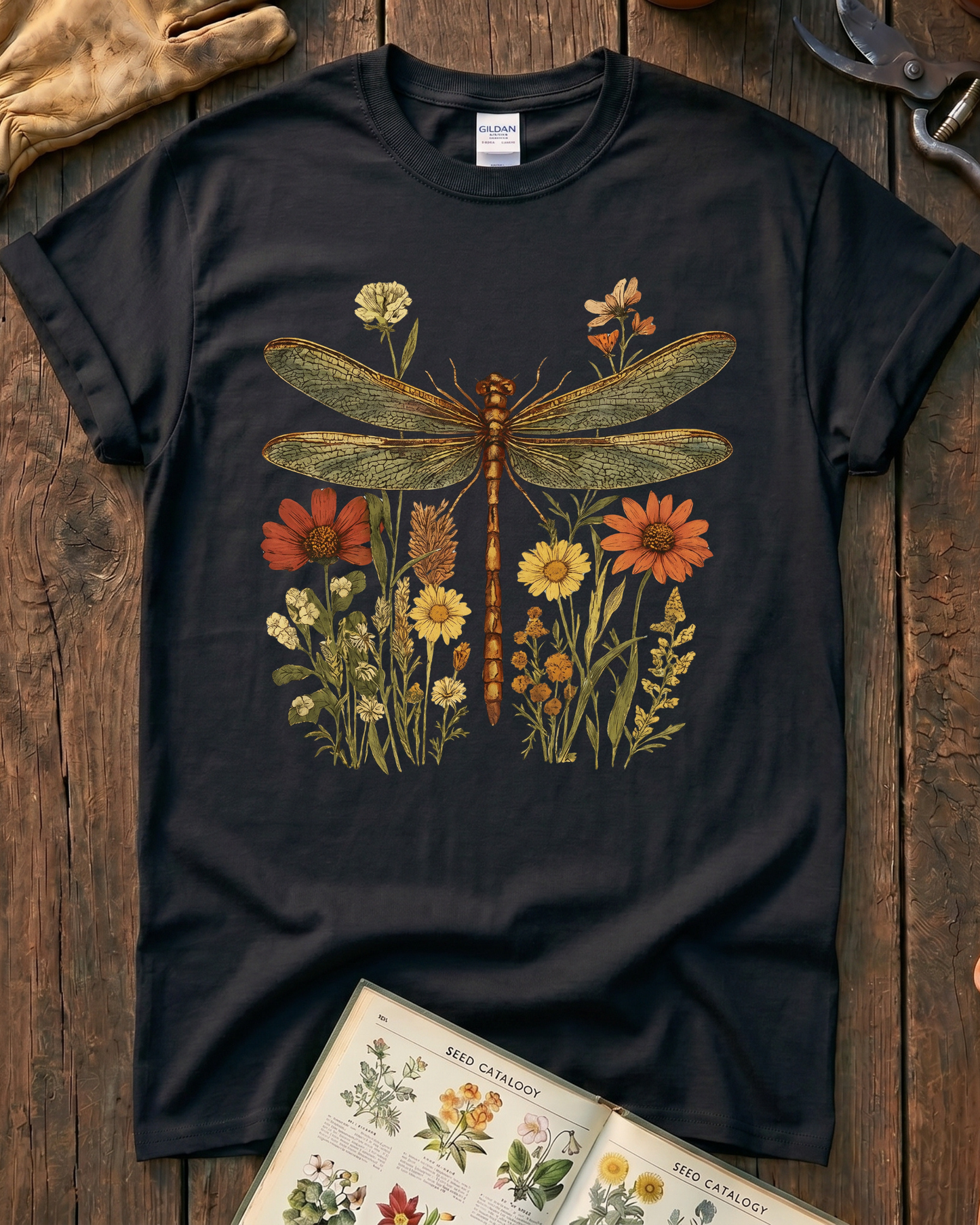 Dragonfly Wildflowers T‑Shirt