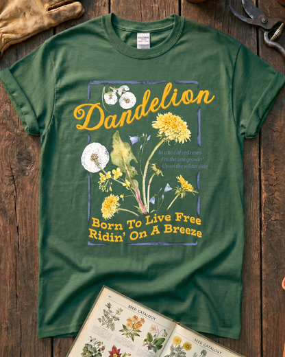 Born To Live Free Dandelion T-Shirt