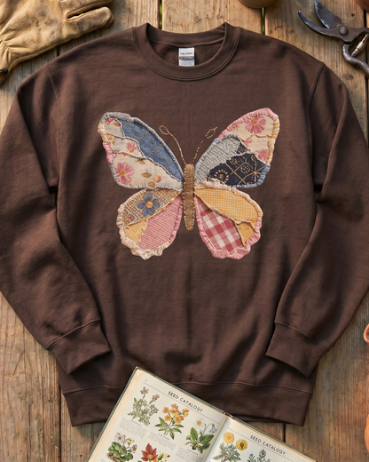 Patchwork Butterfly Sweatshirt