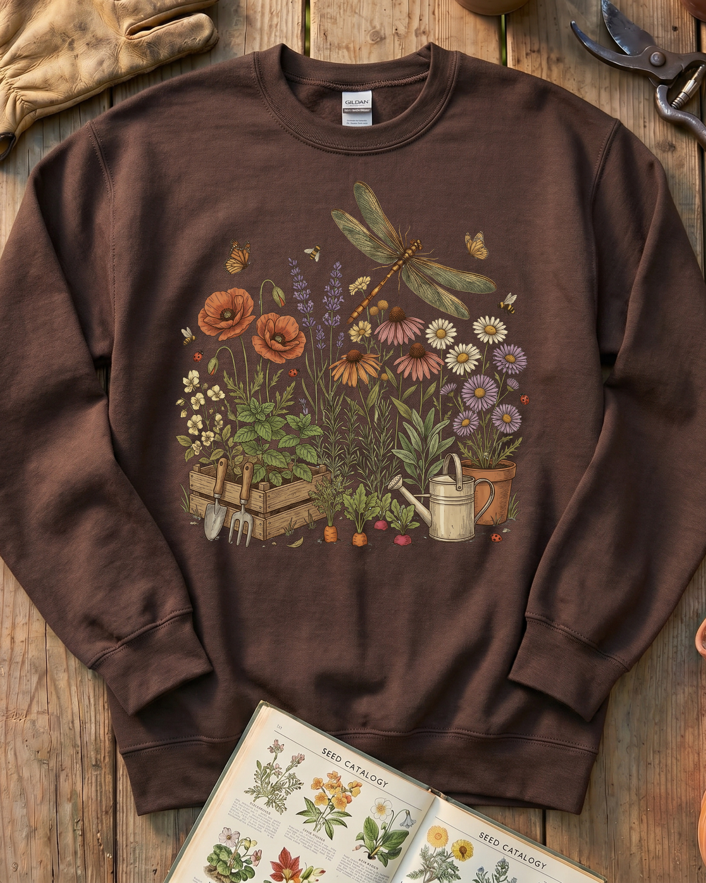 Dragonfly Wildflowers Sweatshirt