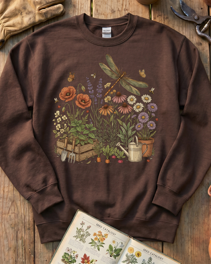 Dragonfly Wildflowers Sweatshirt