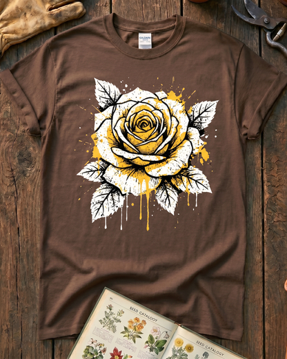Yellow Ink Rose Garden T-Shirt