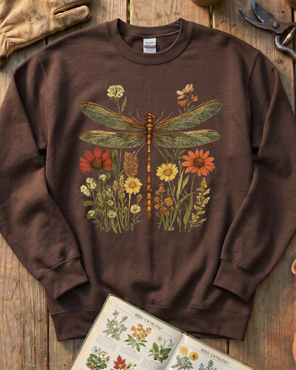 Dragonfly Wildflowers Sweatshirt