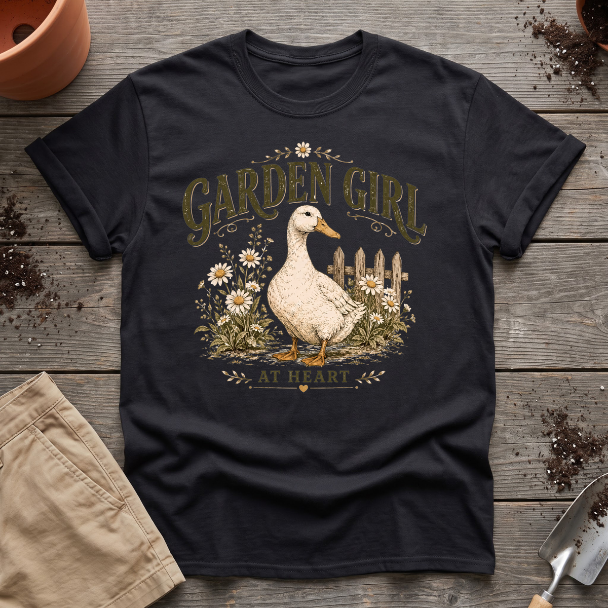 Garden Girl Duck T-Shirt