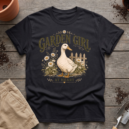 Garden Girl Duck T-Shirt
