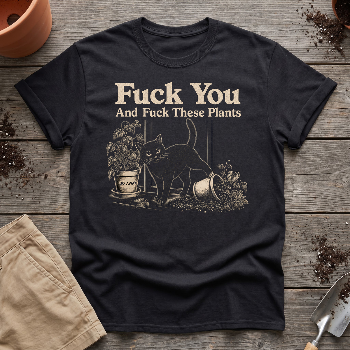 Cat vs Plants T-Shirt