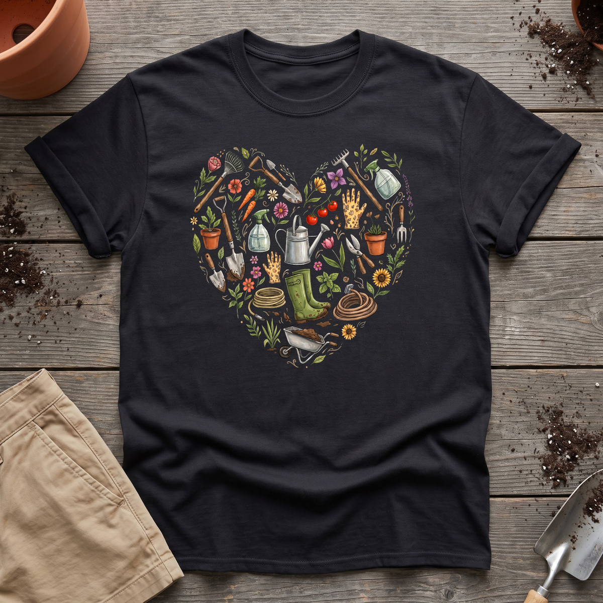 Women Plant Love Heart T‑Shirt