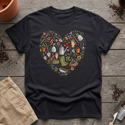 Women Plant Love Heart T‑Shirt