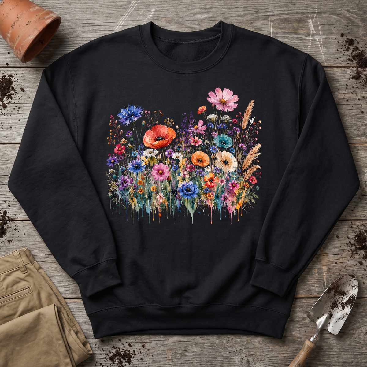 Watercolor Wildflowers Sweatshirt