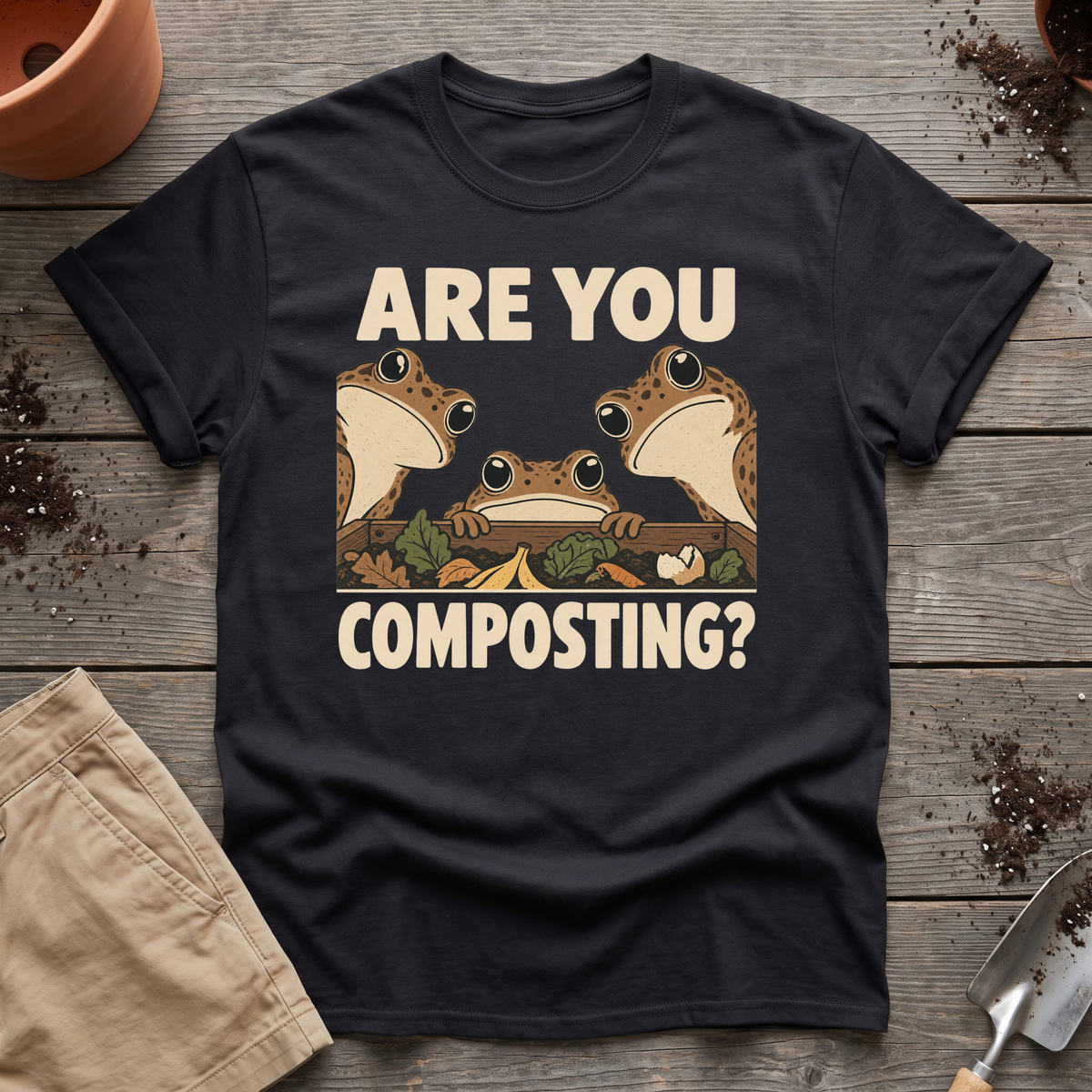 Are You Composting Frog T-Shirt