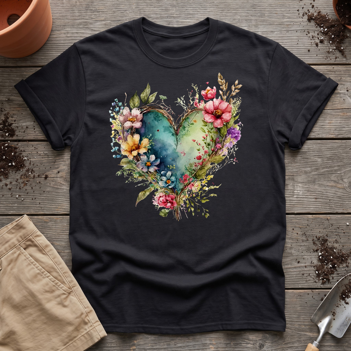 Floral Heart Garden T-Shirt