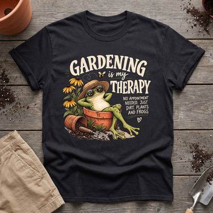 Gardening Therapy Frog T-Shirt