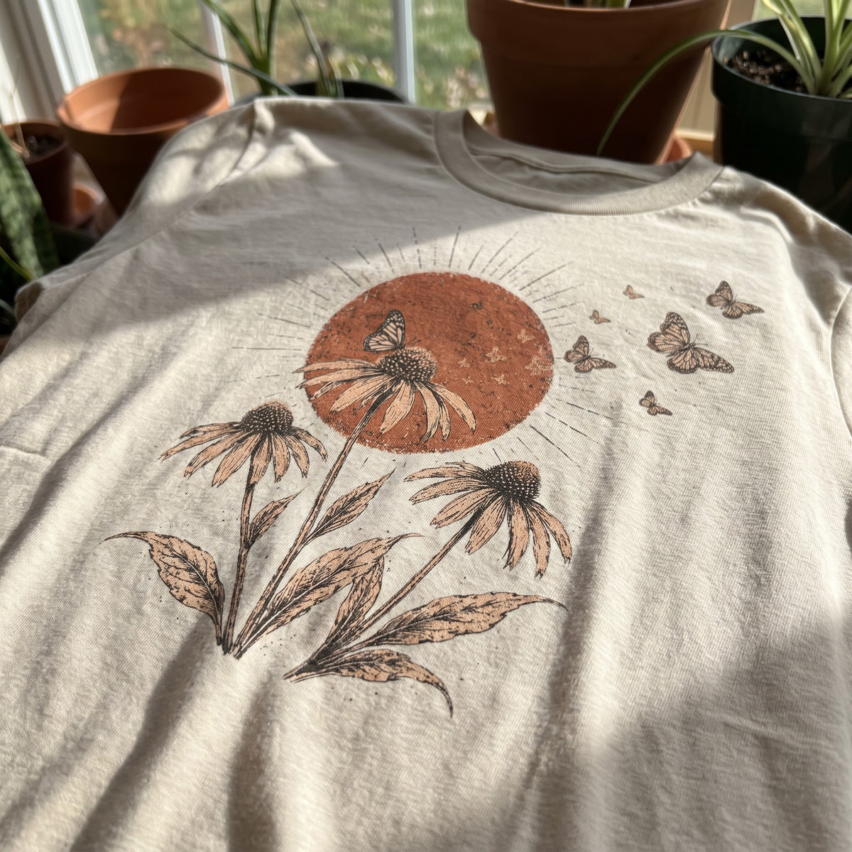Coneflower Butterflies T-Shirt