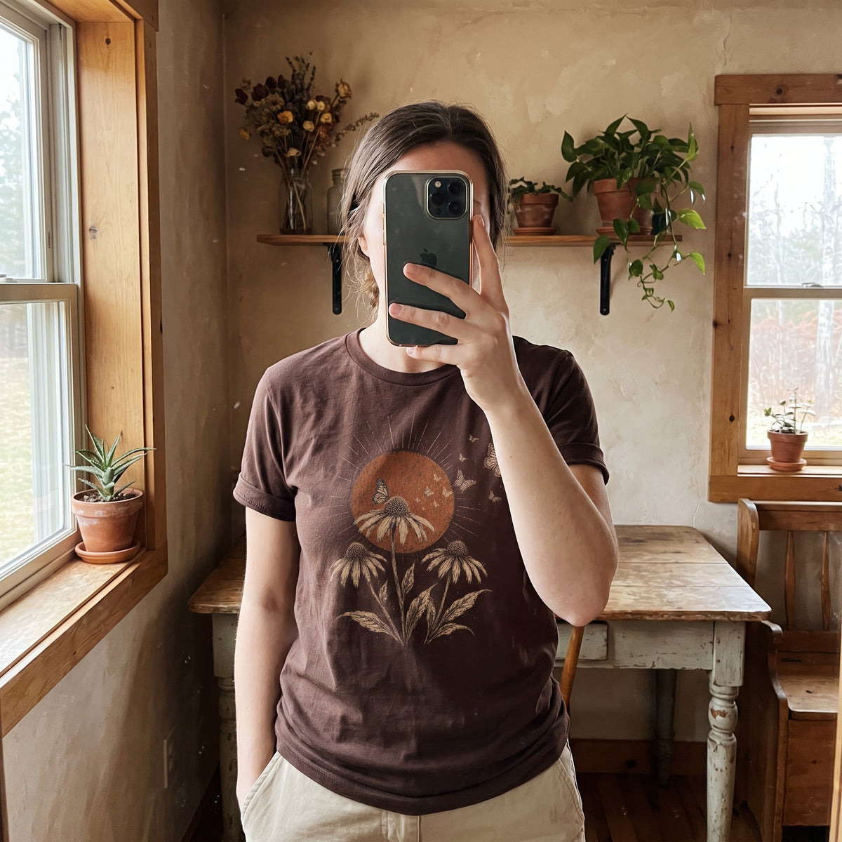 Coneflower Butterflies T-Shirt