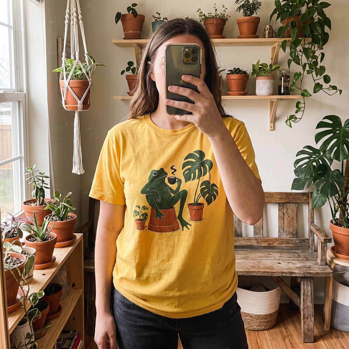 Plant Frog Coffee T-Shirt