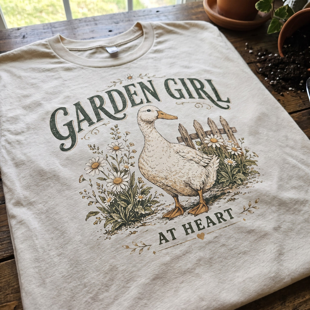 Garden Girl Duck T-Shirt