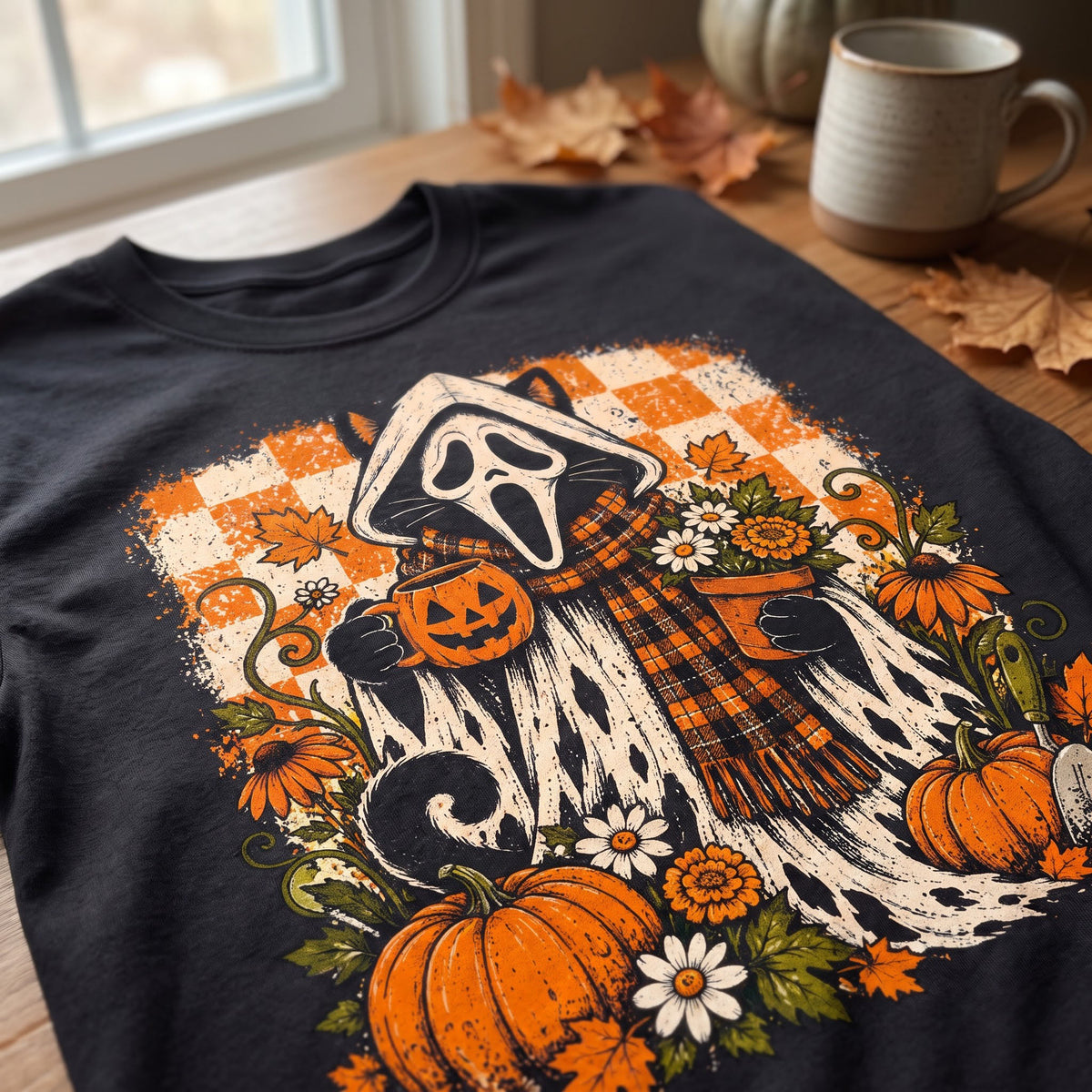 Spooky Garden Cat T-Shirt