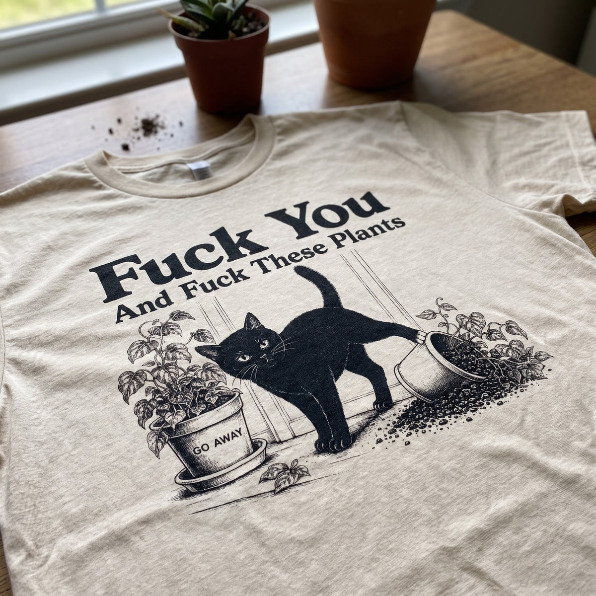 Cat vs Plants T-Shirt