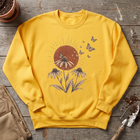 Coneflower Butterflies Sweatshirt