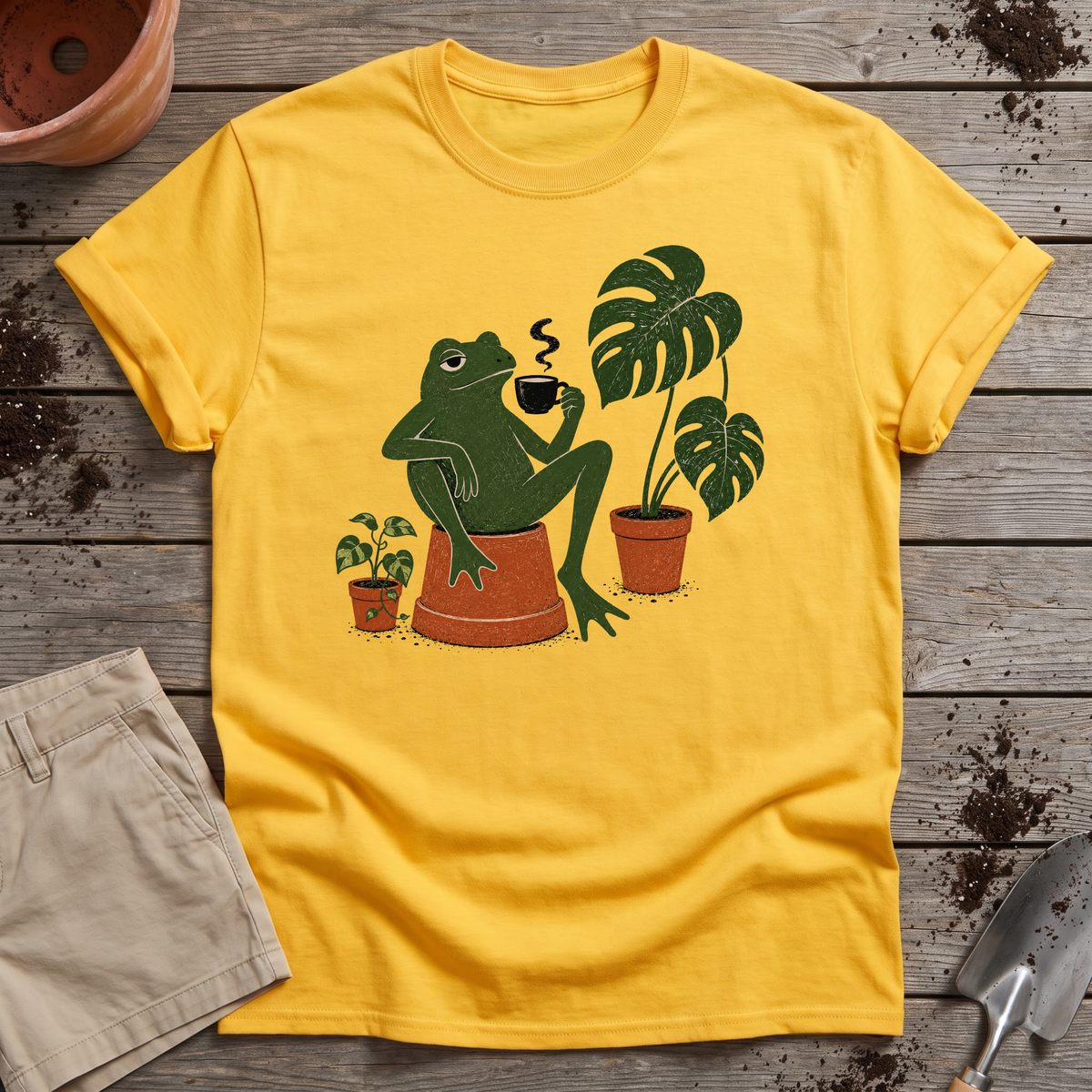 Plant Frog Coffee T-Shirt