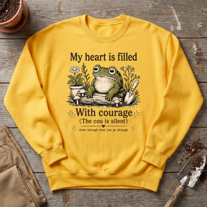 Garden Courage Frog Sweatshirt