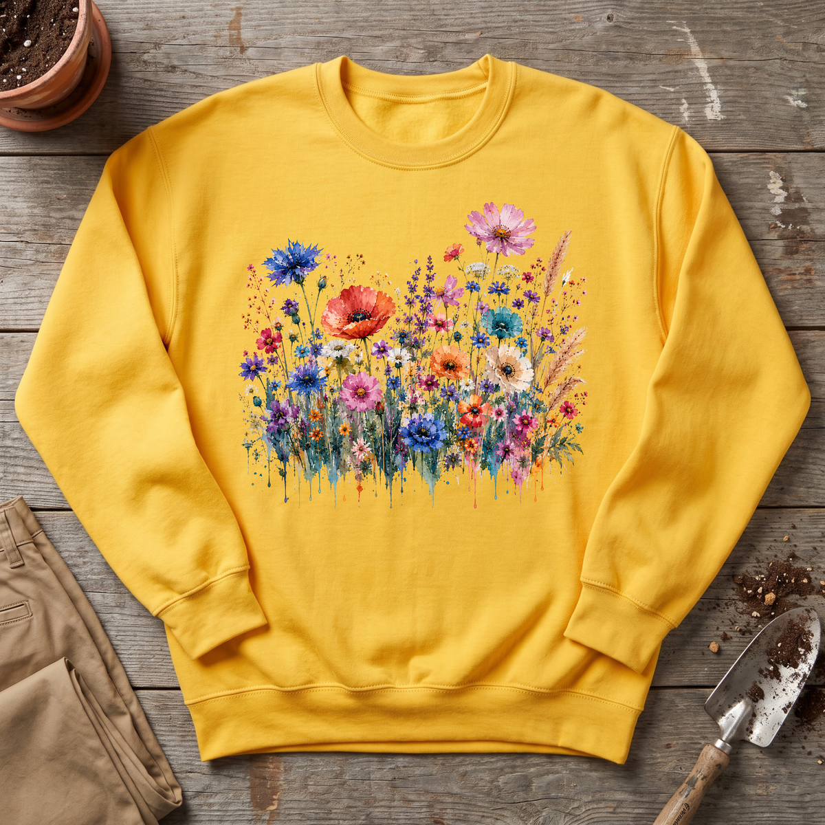 Watercolor Wildflowers Sweatshirt